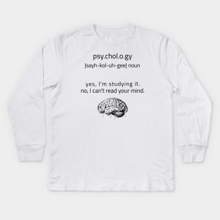 Psychology Definition Kids Long Sleeve T-Shirt